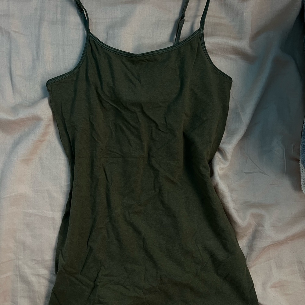 Mossimo Supply Co. Olive Green Spaghetti Strap Camisole